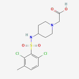 2-[4-[(2,6-Dichloro-3-methylphenyl)sulfonylamino]piperidin-1-yl]acetic acid