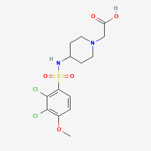 2-[4-[(2,3-Dichloro-4-methoxyphenyl)sulfonylamino]piperidin-1-yl]acetic acid