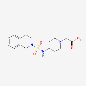 2-[4-(3,4-dihydro-1H-isoquinolin-2-ylsulfonylamino)piperidin-1-yl]acetic acid