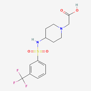 2-[4-[[3-(Trifluoromethyl)phenyl]sulfonylamino]piperidin-1-yl]acetic acid