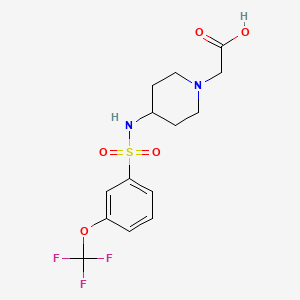 2-[4-[[3-(Trifluoromethoxy)phenyl]sulfonylamino]piperidin-1-yl]acetic acid