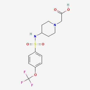 2-[4-[[4-(Trifluoromethoxy)phenyl]sulfonylamino]piperidin-1-yl]acetic acid