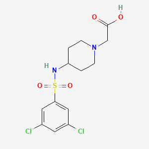 2-[4-[(3,5-Dichlorophenyl)sulfonylamino]piperidin-1-yl]acetic acid