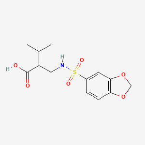 2-[(1,3-Benzodioxol-5-ylsulfonylamino)methyl]-3-methylbutanoic acid