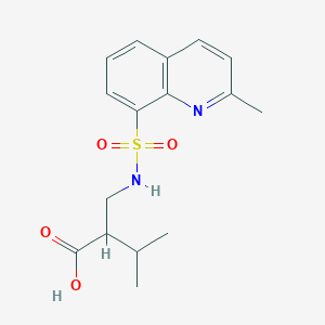 3-Methyl-2-[[(2-methylquinolin-8-yl)sulfonylamino]methyl]butanoic acid