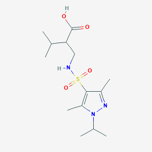 2-[[(3,5-Dimethyl-1-propan-2-ylpyrazol-4-yl)sulfonylamino]methyl]-3-methylbutanoic acid