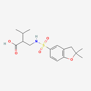 2-[[(2,2-dimethyl-3H-1-benzofuran-5-yl)sulfonylamino]methyl]-3-methylbutanoic acid