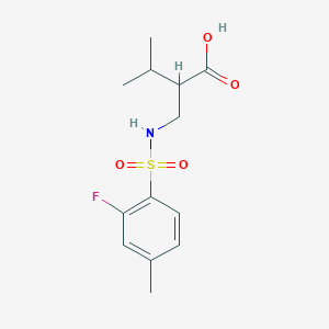 2-[[(2-Fluoro-4-methylphenyl)sulfonylamino]methyl]-3-methylbutanoic acid