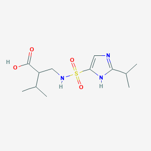 3-methyl-2-[[(2-propan-2-yl-1H-imidazol-5-yl)sulfonylamino]methyl]butanoic acid