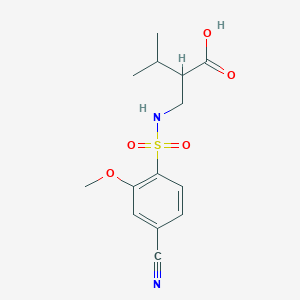 2-[[(4-Cyano-2-methoxyphenyl)sulfonylamino]methyl]-3-methylbutanoic acid