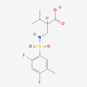 2-[[(2,4-Difluoro-5-methylphenyl)sulfonylamino]methyl]-3-methylbutanoic acid