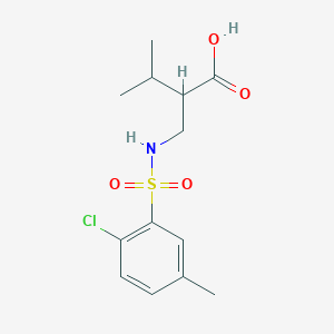 2-[[(2-Chloro-5-methylphenyl)sulfonylamino]methyl]-3-methylbutanoic acid