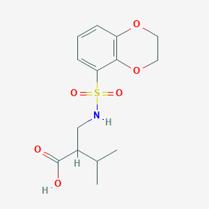 2-[(2,3-Dihydro-1,4-benzodioxin-5-ylsulfonylamino)methyl]-3-methylbutanoic acid