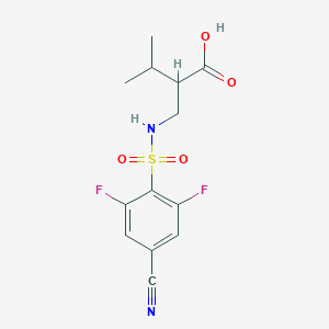 2-[[(4-Cyano-2,6-difluorophenyl)sulfonylamino]methyl]-3-methylbutanoic acid