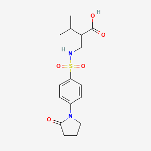 3-Methyl-2-[[[4-(2-oxopyrrolidin-1-yl)phenyl]sulfonylamino]methyl]butanoic acid