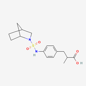 3-[4-(2-Azabicyclo[2.2.1]heptan-2-ylsulfonylamino)phenyl]-2-methylpropanoic acid