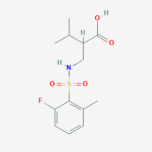 2-[[(2-Fluoro-6-methylphenyl)sulfonylamino]methyl]-3-methylbutanoic acid