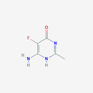 molecular formula C5H6FN3O B072007 6-amino-5-fluoro-2-methyl-1H-pyrimidin-4-one CAS No. 1597-38-2