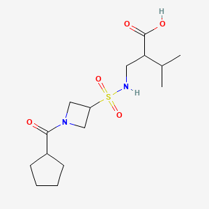 2-[[[1-(Cyclopentanecarbonyl)azetidin-3-yl]sulfonylamino]methyl]-3-methylbutanoic acid