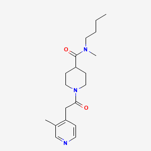 N-butyl-N-methyl-1-[2-(3-methylpyridin-4-yl)acetyl]piperidine-4-carboxamide