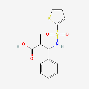 2-Methyl-3-phenyl-3-(thiophen-2-ylsulfonylamino)propanoic acid