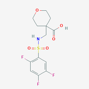 4-[[(2,4,5-Trifluorophenyl)sulfonylamino]methyl]oxane-4-carboxylic acid