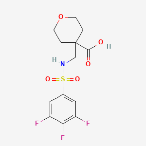 4-[[(3,4,5-Trifluorophenyl)sulfonylamino]methyl]oxane-4-carboxylic acid