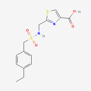 2-[[(4-Ethylphenyl)methylsulfonylamino]methyl]-1,3-thiazole-4-carboxylic acid