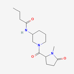 N-[1-(1-methyl-5-oxopyrrolidine-2-carbonyl)piperidin-3-yl]butanamide