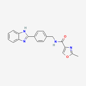 N-[[4-(1H-benzimidazol-2-yl)phenyl]methyl]-2-methyl-1,3-oxazole-4-carboxamide