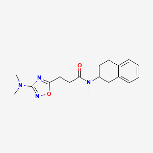 3-[3-(dimethylamino)-1,2,4-oxadiazol-5-yl]-N-methyl-N-(1,2,3,4-tetrahydronaphthalen-2-yl)propanamide