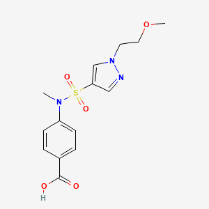 4-[[1-(2-Methoxyethyl)pyrazol-4-yl]sulfonyl-methylamino]benzoic acid