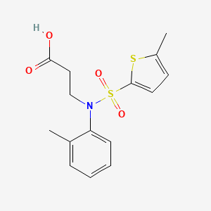 3-(2-methyl-N-(5-methylthiophen-2-yl)sulfonylanilino)propanoic acid