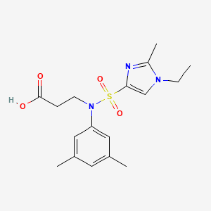 3-(N-(1-ethyl-2-methylimidazol-4-yl)sulfonyl-3,5-dimethylanilino)propanoic acid