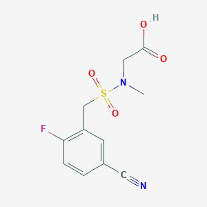 2-[(5-Cyano-2-fluorophenyl)methylsulfonyl-methylamino]acetic acid