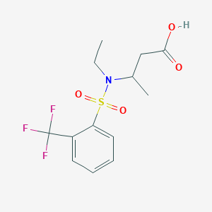 3-[Ethyl-[2-(trifluoromethyl)phenyl]sulfonylamino]butanoic acid