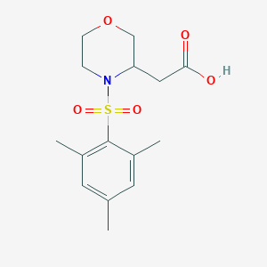 2-[4-(2,4,6-Trimethylphenyl)sulfonylmorpholin-3-yl]acetic acid