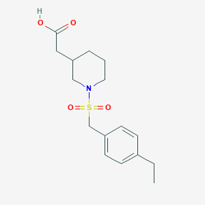 2-[1-[(4-Ethylphenyl)methylsulfonyl]piperidin-3-yl]acetic acid