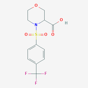 4-[4-(Trifluoromethyl)phenyl]sulfonylmorpholine-3-carboxylic acid