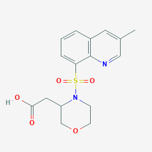 2-[4-(3-Methylquinolin-8-yl)sulfonylmorpholin-3-yl]acetic acid