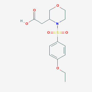 2-[4-(4-Ethoxyphenyl)sulfonylmorpholin-3-yl]acetic acid