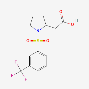 2-[1-[3-(Trifluoromethyl)phenyl]sulfonylpyrrolidin-2-yl]acetic acid