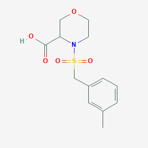 4-[(3-Methylphenyl)methylsulfonyl]morpholine-3-carboxylic acid