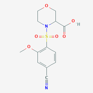 4-(4-Cyano-2-methoxyphenyl)sulfonylmorpholine-3-carboxylic acid