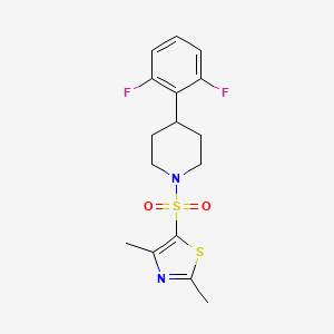 5-[4-(2,6-Difluorophenyl)piperidin-1-yl]sulfonyl-2,4-dimethyl-1,3-thiazole