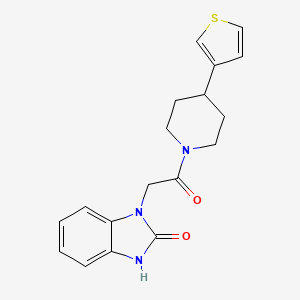 3-[2-oxo-2-(4-thiophen-3-ylpiperidin-1-yl)ethyl]-1H-benzimidazol-2-one