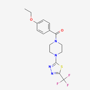 (4-Ethoxyphenyl)-[4-[5-(trifluoromethyl)-1,3,4-thiadiazol-2-yl]piperazin-1-yl]methanone