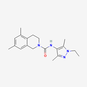 N-(1-ethyl-3,5-dimethylpyrazol-4-yl)-5,7-dimethyl-3,4-dihydro-1H-isoquinoline-2-carboxamide