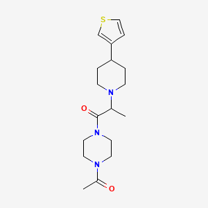 1-(4-Acetylpiperazin-1-yl)-2-(4-thiophen-3-ylpiperidin-1-yl)propan-1-one