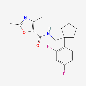 N-[[1-(2,4-difluorophenyl)cyclopentyl]methyl]-2,4-dimethyl-1,3-oxazole-5-carboxamide